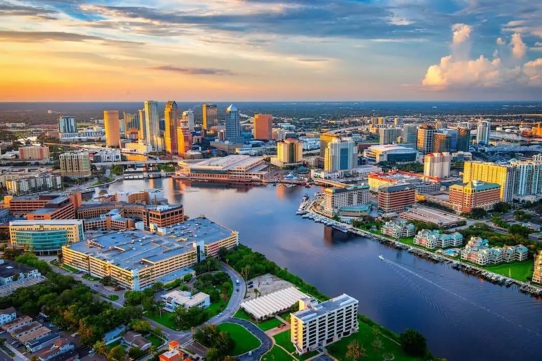 The Tampa skyline, near our Lutz office